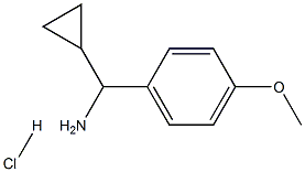 alpha-Cyclopropyl-4-methoxybenzene-methanamine hydrochloride,98% 化学構造式