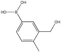 3-(Hydroxymethyl)-4-methylphenylboronic acid,,结构式