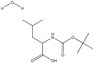 BOC-DL-Leucine monohydrate Structure