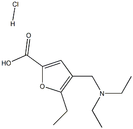 4-Diethylaminomethyl-5-ethyl-furan-2-carboxylic acid hydrochloride,,结构式