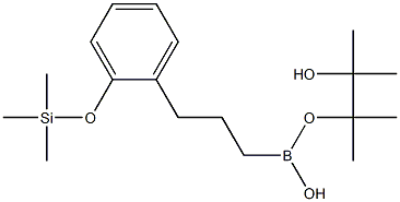 3-(2-三甲基硅氧苯基)-1-丙基硼酸频哪醇酯 结构式
