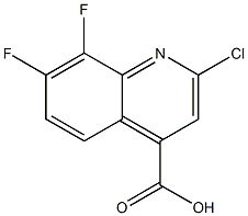 2-chloro-7,8-difluoroquinoline-4-carboxylic acid Struktur
