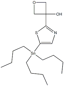 3-(5-(Tributylstannyl)thiazol-2-yl)oxetan-3-ol Structure