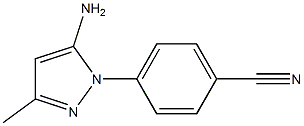 4-(5-Amino-3-methyl-1H-pyrazol-1-yl)benzonitrile 结构式