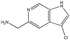 (3-chloro-1H-pyrrolo[2,3-c]pyridin-5-yl)methanamine,,结构式