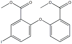 5-Iodo-2-(2-methoxycarbonyl-phenoxy)-benzoic acid methyl ester Structure