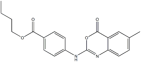 butyl 4-(6-methyl-4-oxo-4H-benzo[d][1,3]oxazin-2-ylamino)benzoate Struktur