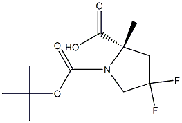 (S)-1-tert-Butyl 2-methyl 4,4-difluoropyrrolidine-1,2-dicarboxylate Structure