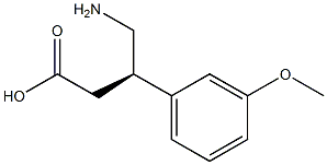 (R)-4-氨基-3-(3-甲氧基苯基)丁酸 结构式