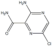 3-Amino-6-chloro-pyrazine-2-carboxylic acid amide Structure