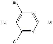 4,6-Dibromo-2-chloro-3-hydroxypyridine,,结构式