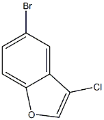 5-bromo-3-chlorobenzofuran,,结构式