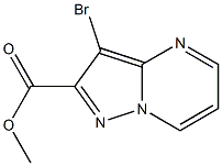 3-Bromo-pyrazolo[1,5-a]pyrimidine-2-carboxylic acid methyl ester,,结构式