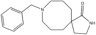 9-benzyl-2,9-diazaspiro[4.7]dodecan-1-one 化学構造式
