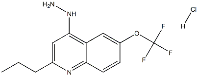 4-Hydrazino-2-propyl-6-trifluoromethoxyquinoline Hydrochloride Struktur