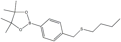 2-(4-(Butylthiomethyl)phenyl)-4,4,5,5-tetramethyl-1,3,2-dioxaborolane,2377609-13-5,结构式