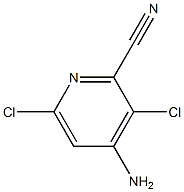 4-氨基-3,6-二氯吡啶-2-氰基, , 结构式