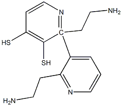 2-(3-(2-(2-(2-aminoethyl)pyridin-3-yl)disulfanyl)pyridin-2-yl)ethanamine Structure