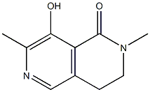 8-hydroxy-2,7-dimethyl-3,4-dihydro-2,6-naphthyridin-1(2H)-one Struktur