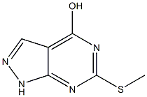 6-(methylthio)-1H-pyrazolo[3,4-d]pyrimidin-4-ol Struktur