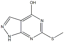 6-(methylthio)-1H-pyrazolo[3,4-d]pyrimidin-4-ol Structure