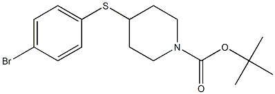 4-(4-Bromo-phenylsulfanyl)-piperidine-1-carboxylic acid tert-butyl ester 结构式