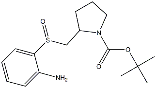 2-(2-Amino-benzenesulfinylmethyl)-pyrrolidine-1-carboxylic acid tert-butyl ester 结构式