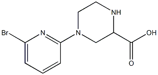 4-(6-Bromo-pyridin-2-yl)-piperazine-2-carboxylic acid Struktur