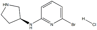 (6-Bromo-pyridin-2-yl)-(S)-pyrrolidin-3-yl-amine hydrochloride Struktur