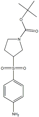 3-(4-Amino-benzenesulfonyl)-pyrrolidine-1-carboxylic acid tert-butyl ester,,结构式