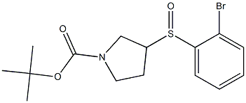 3-(2-Bromo-benzenesulfinyl)-pyrrolidine-1-carboxylic acid tert-butyl ester 结构式