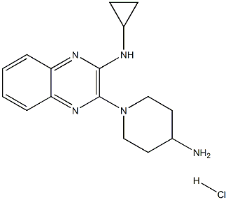 [3-(4-Amino-piperidin-1-yl)-quinoxalin-2-yl]-cyclopropyl-amine hydrochloride 结构式