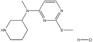 Methyl-(2-methylsulfanyl-pyrimidin-4-yl)-piperidin-3-yl-amine hydrochloride,,结构式