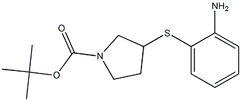 3-(2-Amino-phenylsulfanyl)-pyrrolidine-1-carboxylic acid tert-butyl ester,,结构式