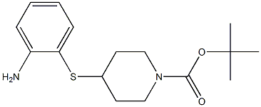 4-(2-Amino-phenylsulfanyl)-piperidine-1-carboxylic acid tert-butyl ester,,结构式