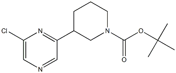 3-(6-Chloro-pyrazin-2-yl)-piperidine-1-carboxylic acid tert-butyl ester Struktur