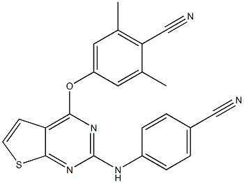 4-(2-(4-cyanophenylamino)thieno[2,3-d]pyrimidin-4-yloxy)-2,6-dimethylbenzonitrile|