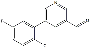 5-(2-chloro-5-fluorophenyl)pyridine-3-carbaldehyde Struktur