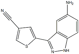 5-(5-amino-1H-indazol-3-yl)thiophene-3-carbonitrile Struktur
