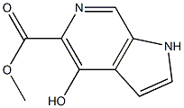 methyl 4-hydroxy-1H-pyrrolo[2,3-c]pyridine-5-carboxylate 化学構造式