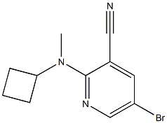 5-bromo-2-(cyclobutylmethylamino)pyridine-3-carbonitrile 结构式