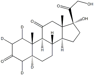 5a-Pregnan-17a,21-diol-3,11,20-trione-1,2,4,5a-d4