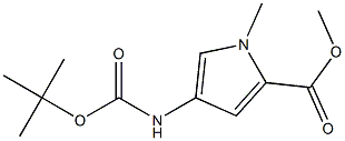 methyl 4-(tert-butoxycarbonylamino)-1-methyl-1H-pyrrole-2-carboxylate 结构式