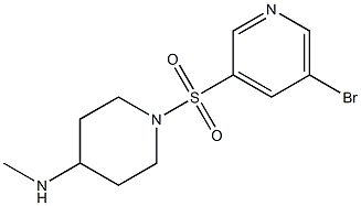 1-(5-broMopyridin-3-ylsulfonyl)-N-Methylpiperidin-4-aMine,,结构式