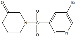 1-(5-broMopyridin-3-ylsulfonyl)piperidin-3-one Structure