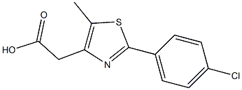 [2-(4-Chlorophenyl)-5-Methylthiazol-4-yl]-acetic acid 化学構造式