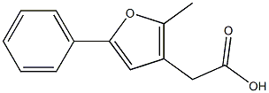 (2-Methyl-5-phenylfuran-3-yl)-acetic acid Structure