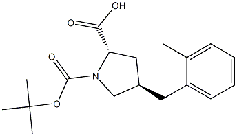 trans-N-Boc-4-(2-Methylbenzyl)-L-proline, 95% Struktur