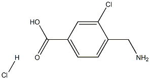 4-AMinoMethyl-3-chlorobenzoic acid hydrochloride,,结构式