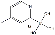 Lithium (4-methylpyridin-2-yl)trihydroxyborate,,结构式